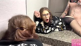 Sucking and Fucking with a Huge Cock While My Boyfriend Takes a Shower