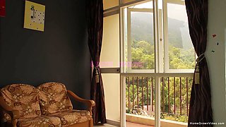 Quarantine fun at home with skinny amateur porn Julia