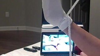 Hot Mature Granny Masturbates While Hubby Watches Strokes His Cock