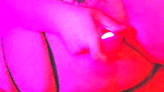 Kinky goth slut squirts everywhere, tastes herself and licks it off the floor