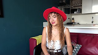 Fun latina teen with big ass on casting