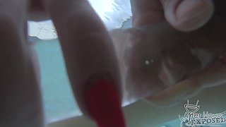 Cherri and her bestie have risky lesbian fuck in jacuzzi