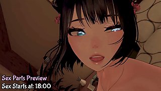 VR chat ASMR roleplay session with hot mommy leads to an ear-tingling orgasm