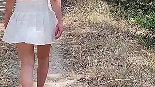 Slave Tih Is Punished to Show His Naked Pussy on the Highway