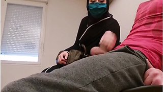 Naughty Doctor Sets Up Hidden Cam in Waiting Room - Muslim Slut Gets Caught with French Ball