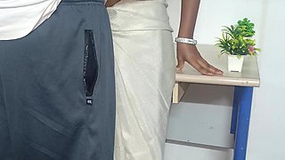 Malayali Aunty Fucking on Office Table with Her Manager