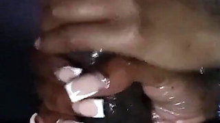 Petite Handdomination Ebony Giving Femdom Handjob Post Orgasm Angle 1