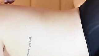 Blonde Jill Sucks the Cum Out of Cock in Her Shiny Black Pantyhose