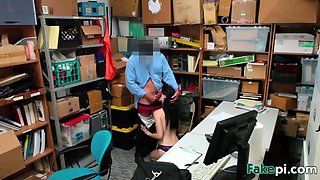 Dark haired slut Alex Harper got punished for stealing