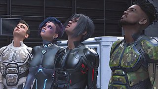 Game show featuring anime hentai action with Loveskysan69real in boulder-holder lingerie