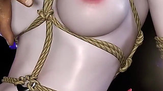 3D Big Boobs Slut Have BDSM Hardcore Fingering Sex with Old Dick