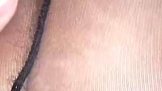 Black Pantyhose Couple Rub, Feet and Sex