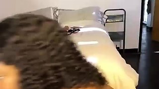 Busty ebony slut suck cock and take hard BBC pounding live a