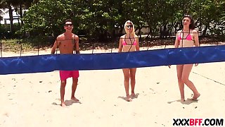 Stunning besties get screwed
