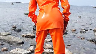 OnlyFans teaser - Latex rainwear adventure!
