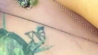 Oiled Tits Big Pierced Nipples in the Woods