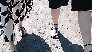 Walk with Nylonjunge in Birkenstocks