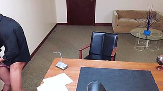 Head teacher banging slutty Latina cougar on his office desk