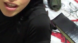 Stepdaughter Is Punished with Hard Sex Without a Condom for Her Bad Grades and He Cums Inside Her.