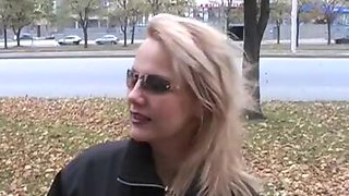 Blonde fucked for 200 bucks on the street
