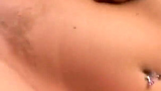 MILF gets fucked on the edge of the bathtub by two horny cocks