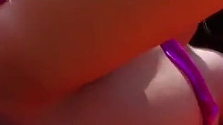 Outdoor squirt and anal fuck