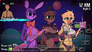 Five Nights at FuzzBoobs - Ready for some spooky fun while rock hard