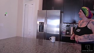 Livie Blainn And Hollee Huntress In Eating Cake Outta Cake With A Special Candle To Blow