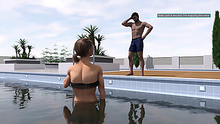 Swimming Pool Scene - Erotic 3D Transformation Comic (episode 2)