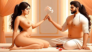 Beautiful Bhabhi Got Doggie Cream pie in Indian Saree
