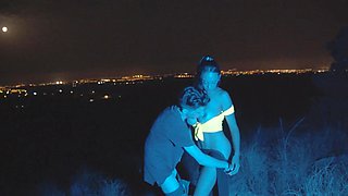 Fake tits Latina Katrina Moreno lets a stranger fuck her outdoors