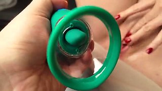 Bad Peach Cherry Ice Squirts Twice in 1 Minute! Toy Makes Her Shake with Extreme Orgasm