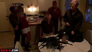 Tanned hot MILF bdsm gangbang porn