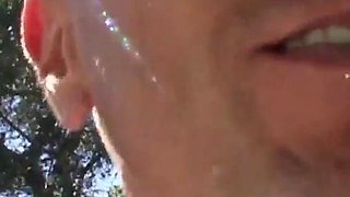 Tristan Berrimore sucks and fucks an old cock that gives him his creampie