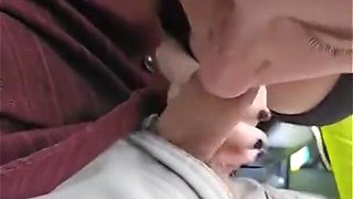 Sucking a Hard Cock on the Way Home. Road Head and Outdoor Sex - Mama Foxx