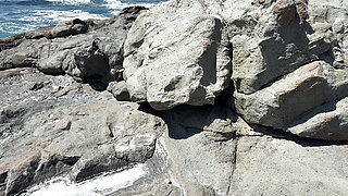 Hot girl pissing public beach