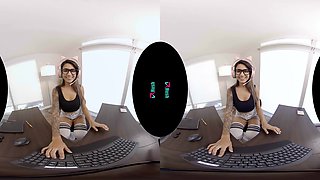 Do You Want Me To Keep The Stream On? - Fucking An Incredible Teen Brunette Geek Girl On Camera