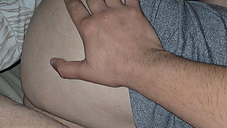 Step mom ass get slapped by step son naked in bed near her ass