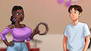 Anime teacher big tits, anime teacher, summertime saga with sound