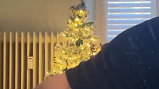 Striptease and Pantyhose Change. Hard Fucking in Ripped Dark Pantyhose