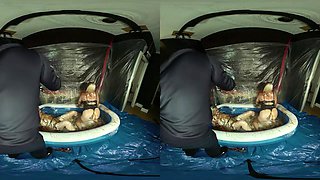 Niki B and Loula Lou - Birthday Food Fight with a Live Audience - PeepingThom