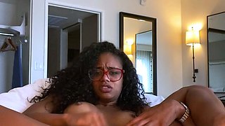 Amateur webcam girl stripping and fingering
