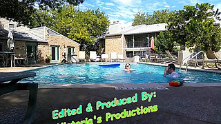 BBW Nurse Vicki Play Time in the Pool with Handsome Harry