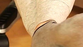 Dirty Grey Sneaker Socks in Pink Clogs - Casual Foot Tease