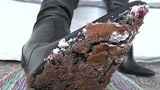 Smoking Mistress and Delicious Dessert From Boot Soles, POV Clip, Lady Victoria Valente