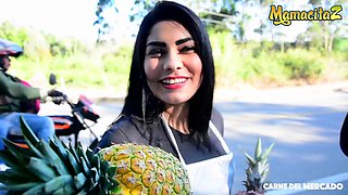 Mamacitaz - Raunchy Latina flaunts her pineapples and takes a prick