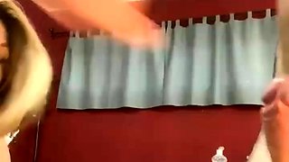 Hot Italian MILF blonde gets facial after hard anal pounding