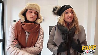 Faux hostel - french chicks beg him before they get banged hard
