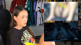 Hot Brunette Solo Masturbation - Nightmare Code Valentine Hentai Reaction