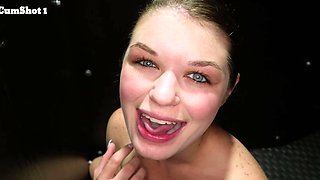 Compilation of girls swallowing loads through a gloryhole